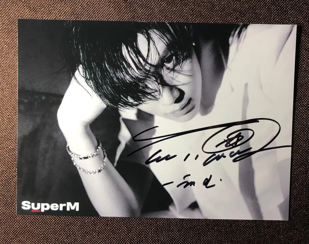 Ручной подписанный SuperM Taemin фото с автографом 5*7 K-POP 7 версий 092019N