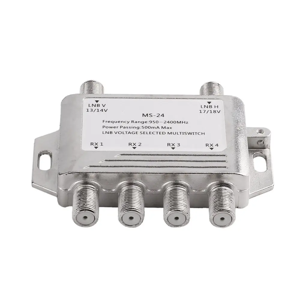 Mini Portable 2x4 JS-MS24 Satellite Signal Multiswitch LNB Voltage Selected 950-2400MHz Receiver | Электроника