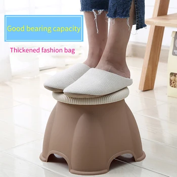 

Furniture Small Stool Home Living Room Non Slip Beach Thickened Household Picnic Stackable Strong Bearing Round For Kids