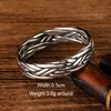 Vintage 925 Sterling Silver Braided Ring For Men And Women Thai Silver Processd Wholesale Jewellery for Lovers Bague Femme ► Photo 2/6