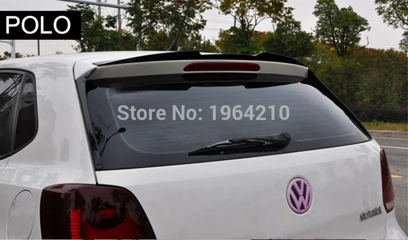 MONTFORD для Volkswagen Polo ABS пластик окрашенный глянцевый черный цвет задний спойлер на крышу хвост крыло автомобиля Стайлинг