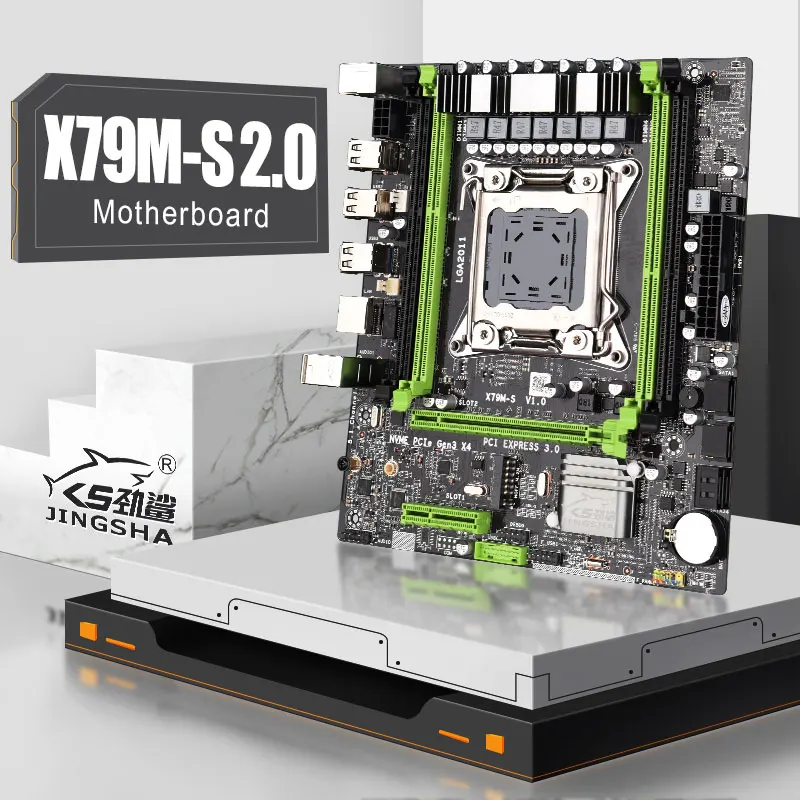 JINGSHA X79M S 2 0 M ATX материнская плата Lga 2011 два канала с Pcie 16X USB2.0 Sata Поддержка E5 серии CPU