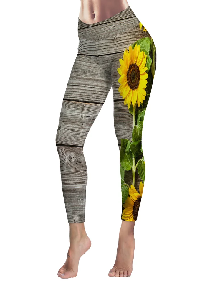 sunflower workout leggings