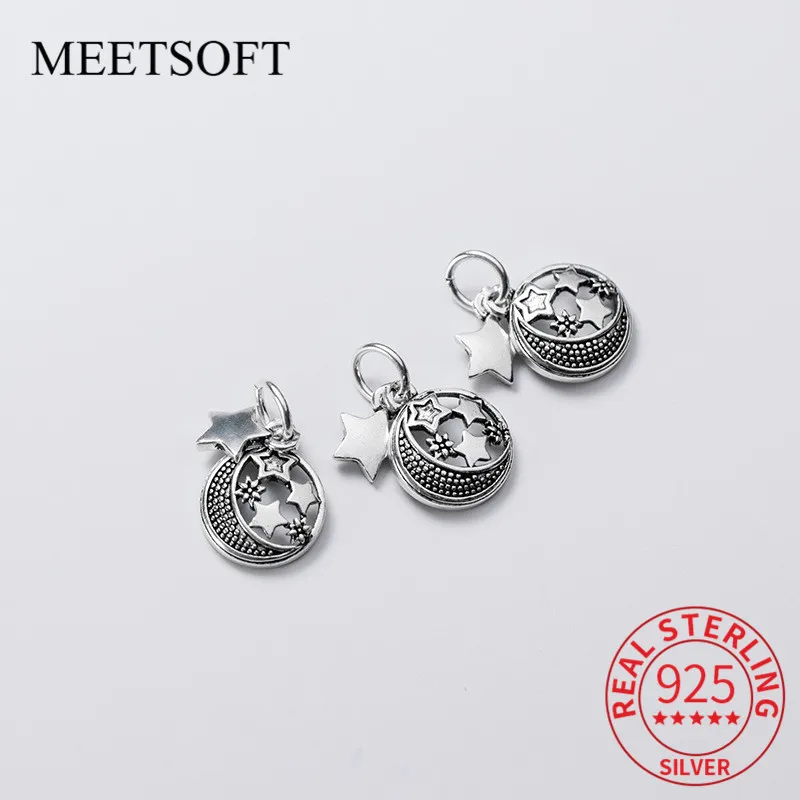 MEETSOFT 925 тибетское серебряное винтажное полое искусственное ожерелье своими