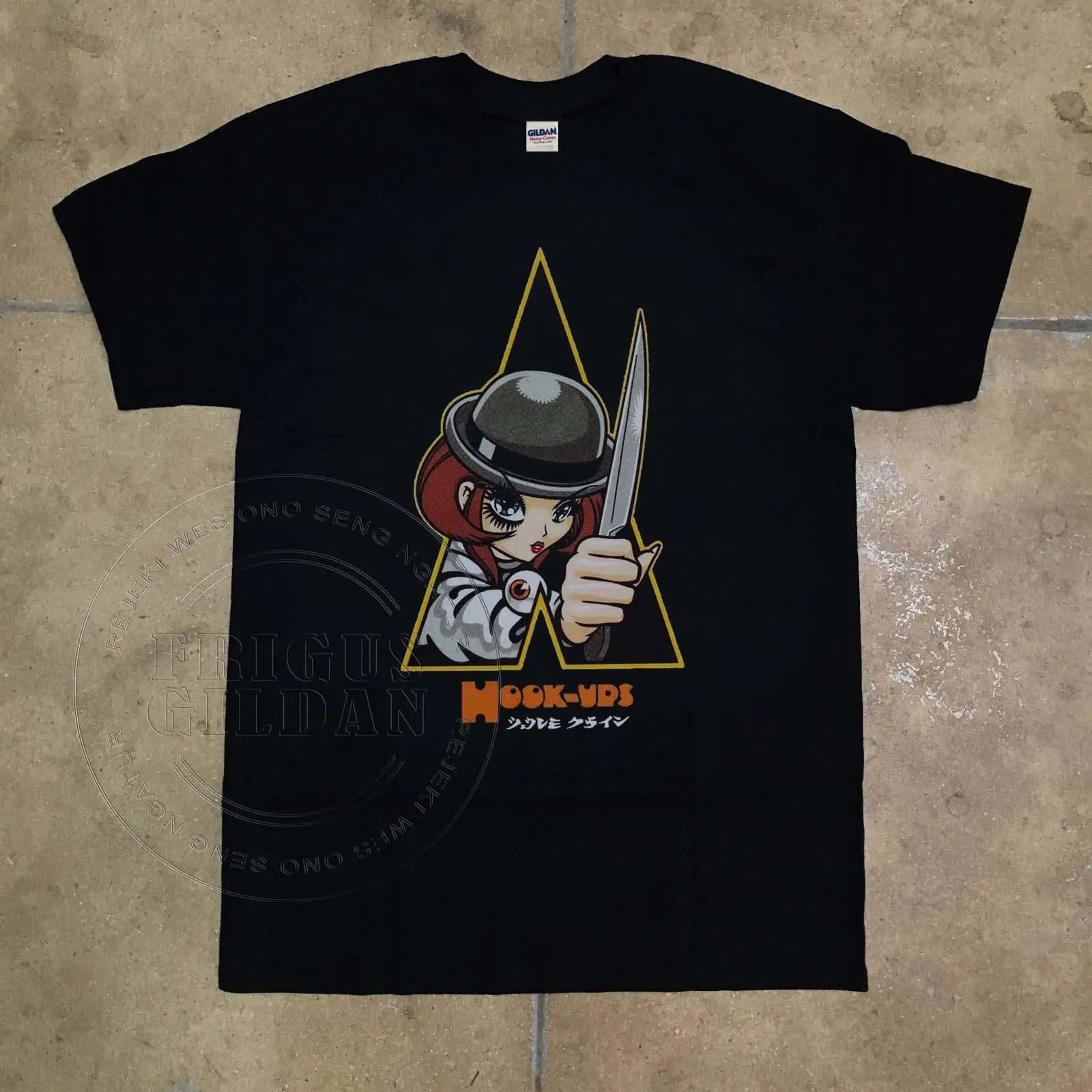 VTG 90's Hook Ups Assassin Girls скейтборд аниме наклейка футболка перепринт мужская Летняя