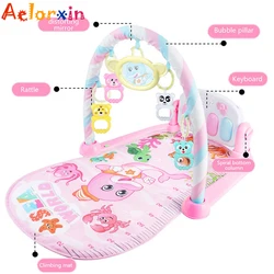 Tapis à bascule pour bébé, Piano, musique, Fitness, nouveau né, cadre de musculation, pédale, chaise à bascule, activité, jouet éducatif 
