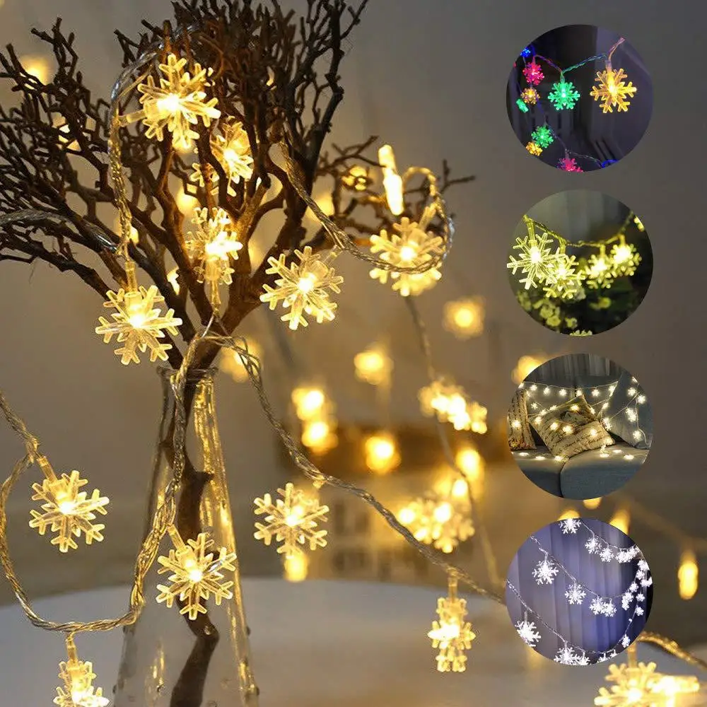 Снежинка дерево светодиодный Сказочный свет Рождество световая завеса светодиодный Рождество декоративные светодиодные фонари домашняя гирлянда на батарейках праздник