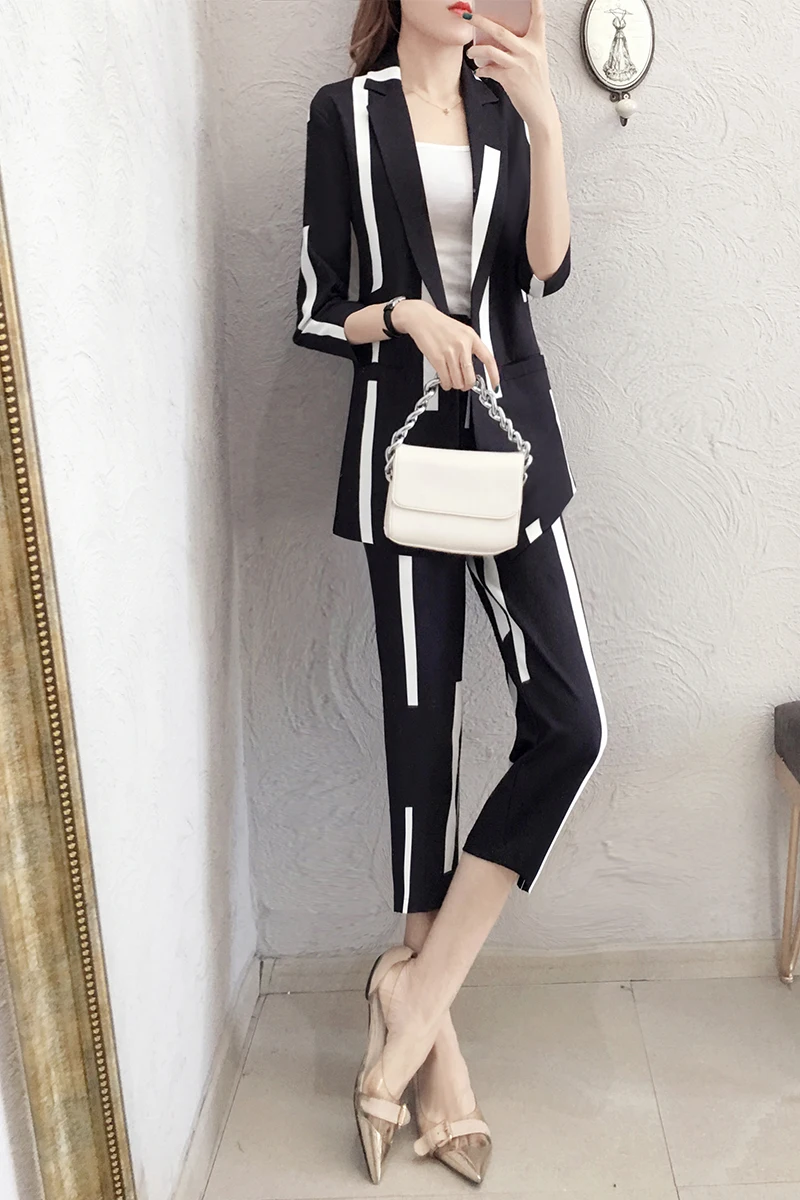 zomer nieuwe stijl Slim pak vrouwelijke темперамент режим dames tweedelige lente trend wilde hoge kwaliteit