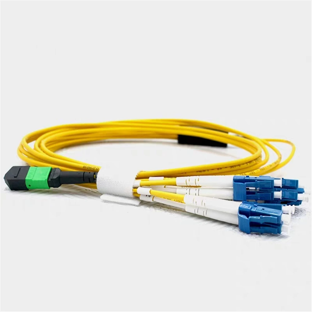 8 ядер MPO-4DLC patchcord SM 1 3 5 10 15 20 м MTP Женский Волоконно-Пробойный Тип B 8 strand ftth Перемычка оптический патч-провод IL