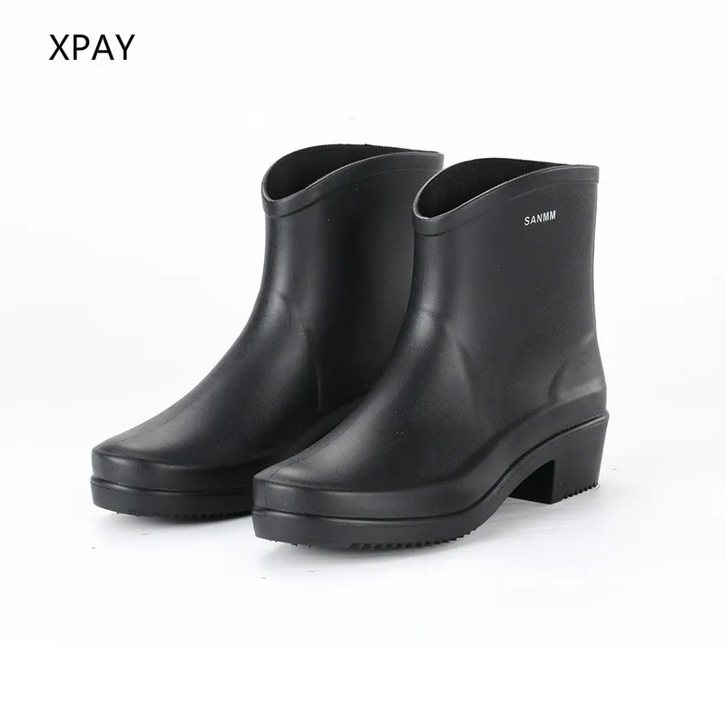 

Rain Boots Women Adult Waterproof Gumboots Women's Water Shoes Anti-slip Galoshes