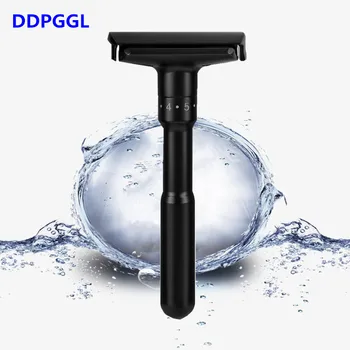 

DDPGGL Adjustable Safety Razor Double Edge Classic Mens Shaving Mild Aggressive 1-6 File Hair Removal Shaver with 5 Blades