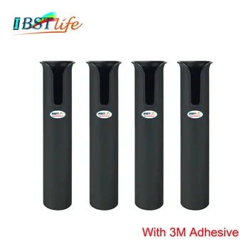 

4X 3M Adhesive ABS Plastic Rod Holders Fishing Rod Spinning Accessories Durable Pole Tube Mount With NO Hole Bracket Socket Rack