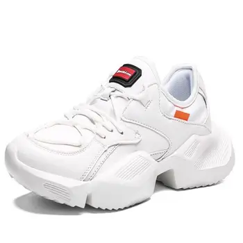 

2019 Fashion Men Chunky Sneakers High Quality PU Breathable Athletic Shoes Men Lace Up Outdoor Sneakers Male Adult Runing Shoe
