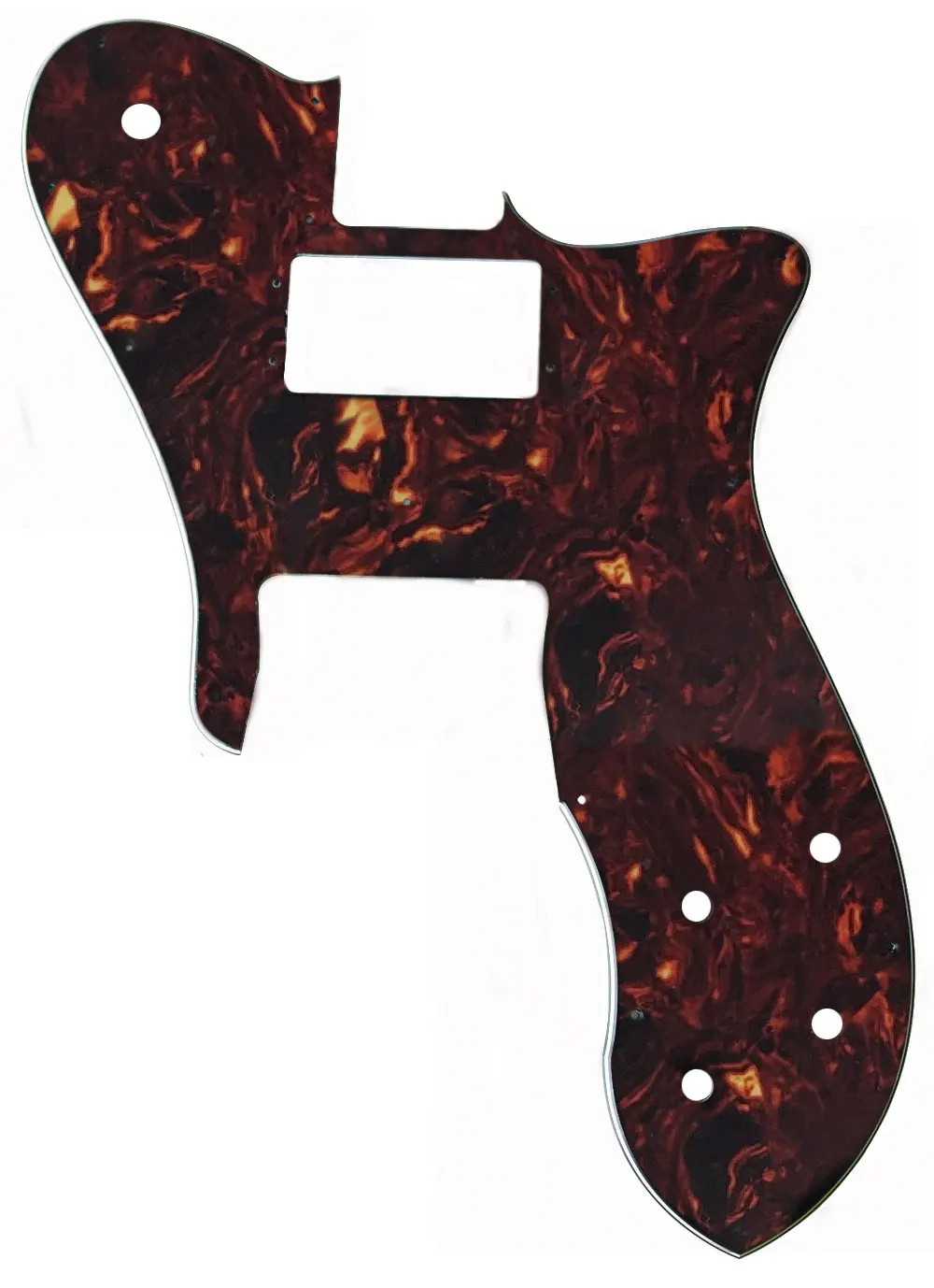 Pleroo Custom Guitar pickgaurd-для '72 Custom RI Tele Guitar Pickguard Scartch Plate, 3 Ply Black - Цвет: 4Ply  brown tortoise