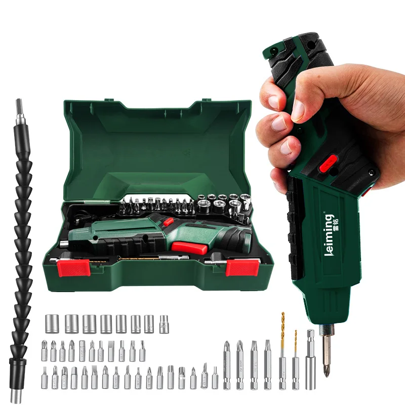 

Lei Ming Household Electric Screwdriver Rechargeable Electric Screwdriver Hand Drill Mini Screwdriver Screw Driver Tool Kit