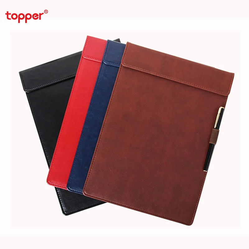 

A4 A5 file folder board magnetic buckle board clip leather writing board office suppliy customized logo straight board clip new