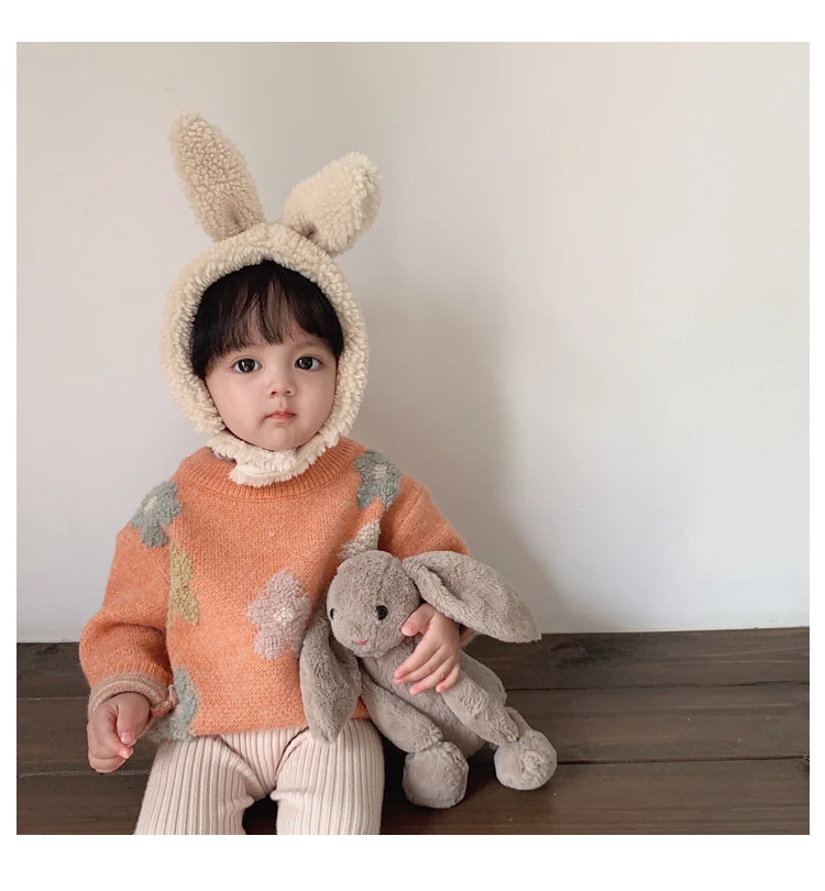 Осенне-зимние флисовые шапки с милыми заячьими ушками для маленьких мальчиков и девочек, детская теплая плюшевая шапка, реквизит для фотосессии