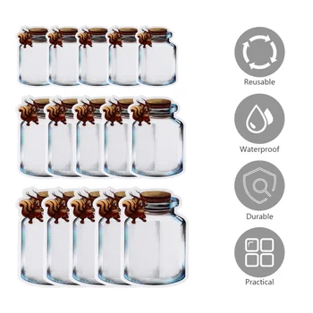 

1 Set 15Pcs Mason Jar Pattern Bag (Small Medium Large Size for Each 5Pcs)