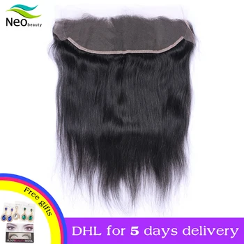 

Brazilian 13x4 Human Hair Closure Straight Hand Tied Ear To Ear Lace Frontal Closure Pre-plucked With Baby Hair