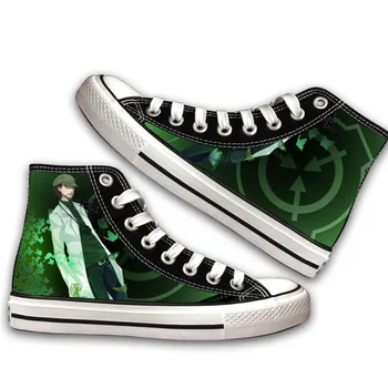 

Unisex Anime 3D SCP Foundation Casual Black High Canvas Shoes Plague SCP-173 SCP096 SCP049 Flat plimsolls duck shoes Sneakers