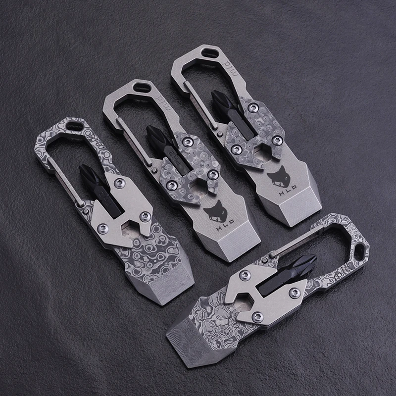 

Quick Hanging Men's Key chain Waist Hanging Multi-tool Mini Screwdriver Outdoor EDC Gift for Men Female Titanium keychain