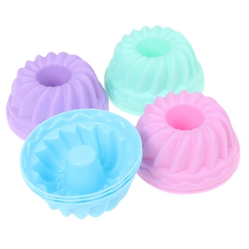 

1 Set Soft Food Grade 100% Silicone Cake Mold Big Octagon Flower Pan Muffin Cup Jelly Pudding Baking Mold