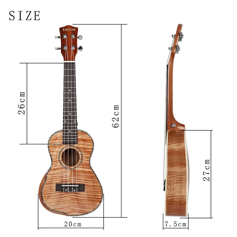 IRIN Гавайская гитара 23 дюймов Концерт Гавайская гитара красного дерева Ukelele проектированный деревянный гриф шеи Гавайи 4 строки гитары