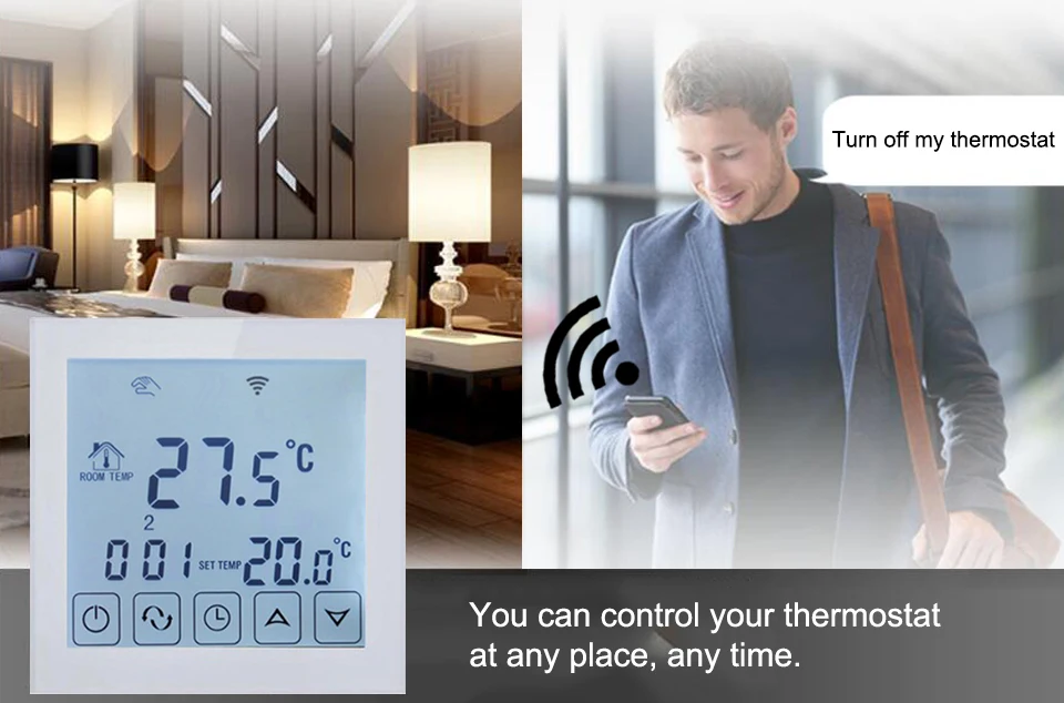 Beok wifi quarto termostato programável inteligente controlador