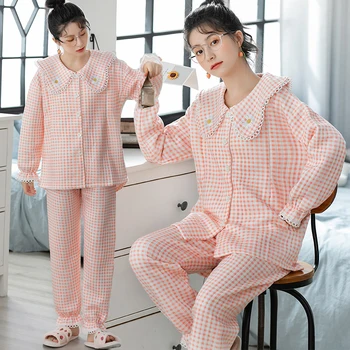 

320G Thick Warm Cotton Padded Maternity Nursing Sleepwear Suit Autumn Winter Pajamas Clothes for Pregnant Women Pregnancy Lounge