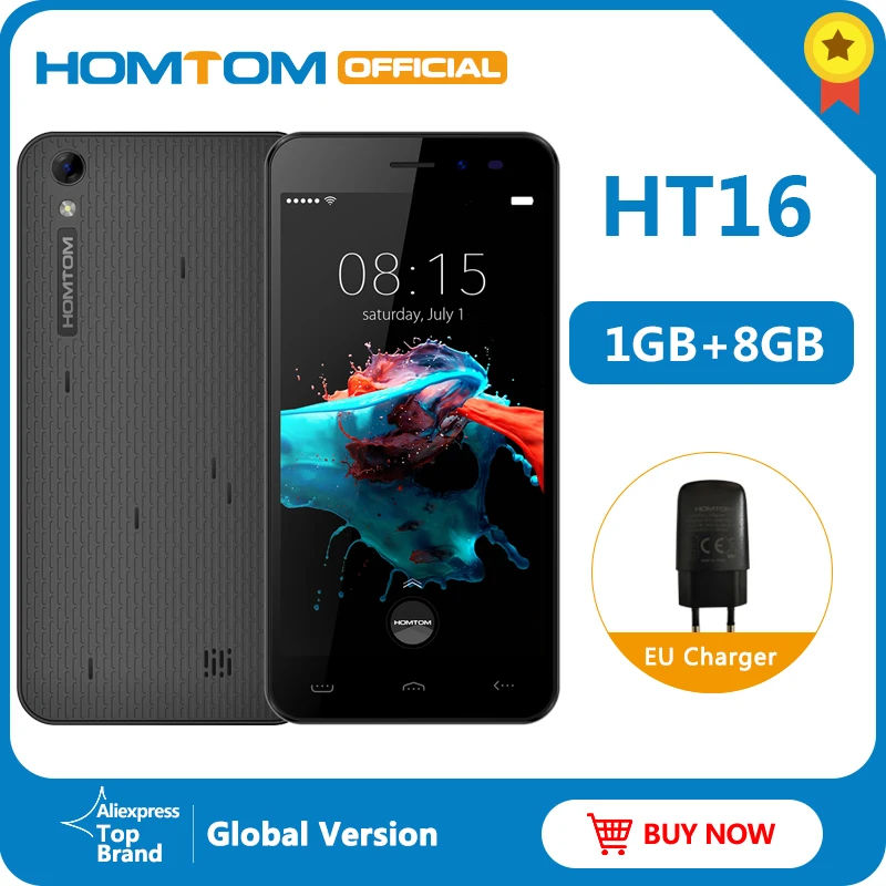 Скидка Глобальная версия Smartphone HT16 Android 6,0 смартфон четырехъядерный MTK6580 5,0 дюймов полный экран мобильный телефон смарт жесты мобильный телефон