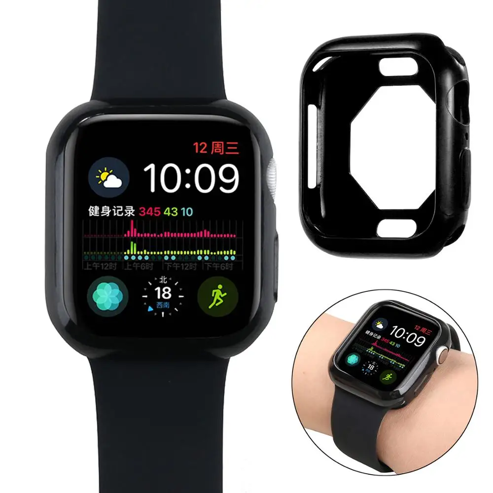 Чехол-бампер для часов Apple Watch 5 4 Чехол 40 мм 44 мм Модные Цветные часы Candy защитные аксессуары для iWatch 5 4