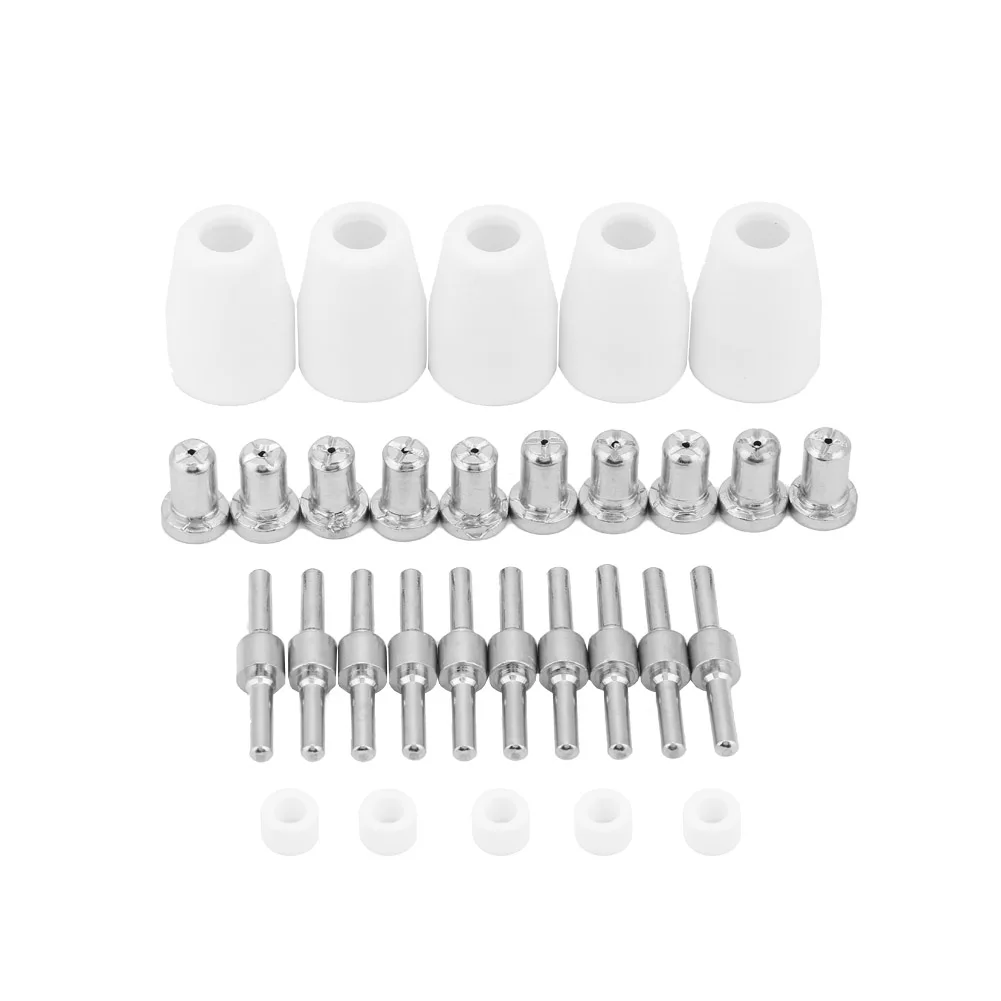 30pcs/set PT-31XT Plasam Torch Consumables Nozzle Electrode Shield Swirl Ring Kit | Инструменты