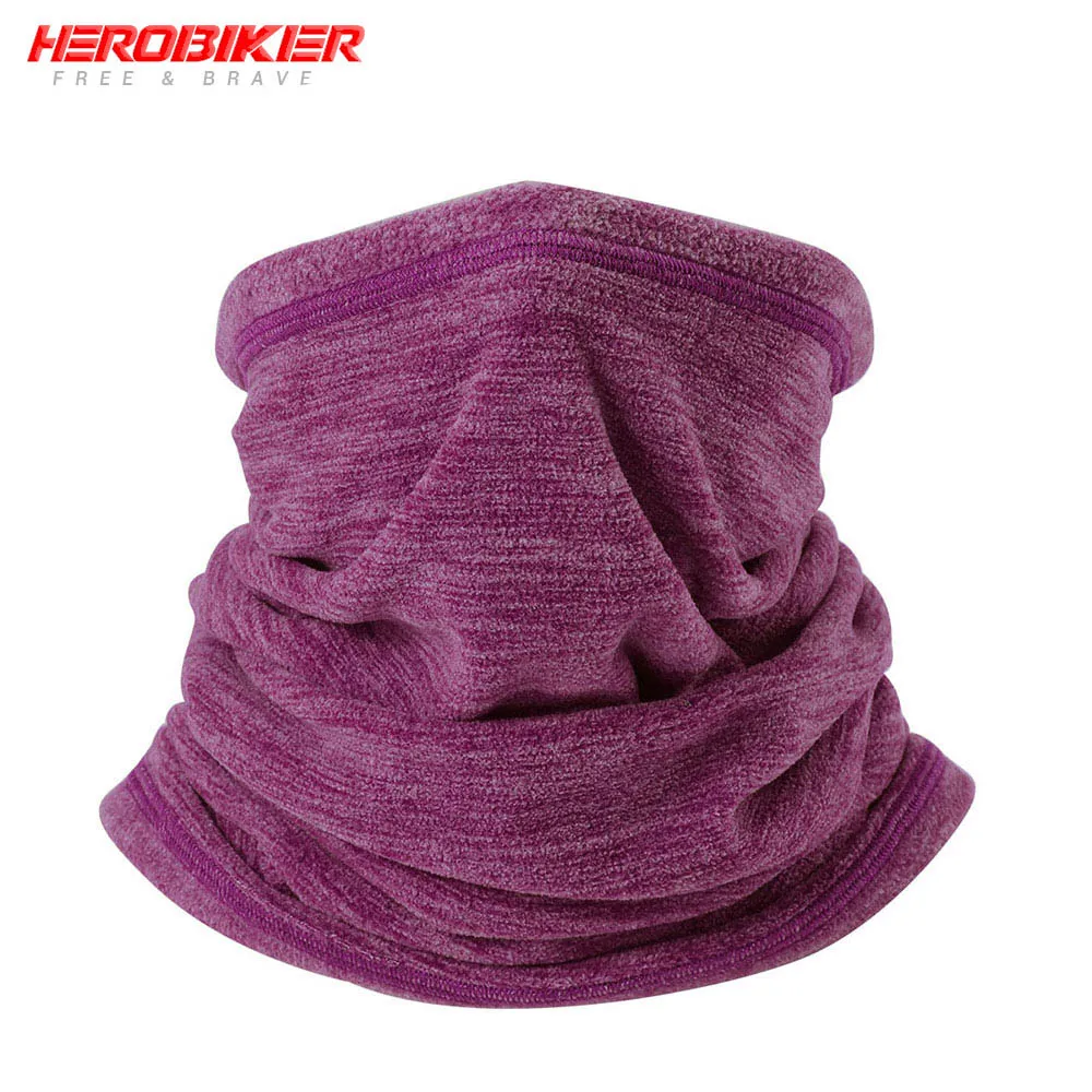 HEROBIKER мотоциклетная маска для лица зимняя ветрозащитная Удобная Байкерская Балаклава мотоциклетная уличная спортивная мотоциклетная грелка для шеи серая - Цвет: Watermelon red