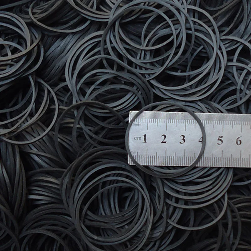 Diameter 19mm-43mm Black High Elastic rubber bands Supplies Stretchable O Rings