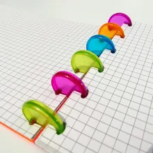 50 шт. цветные пластиковые связывающие кольца диск цвет свободное кольцо рулон гриб отверстие внутренние книги офисные принадлежности DIY записная книжка