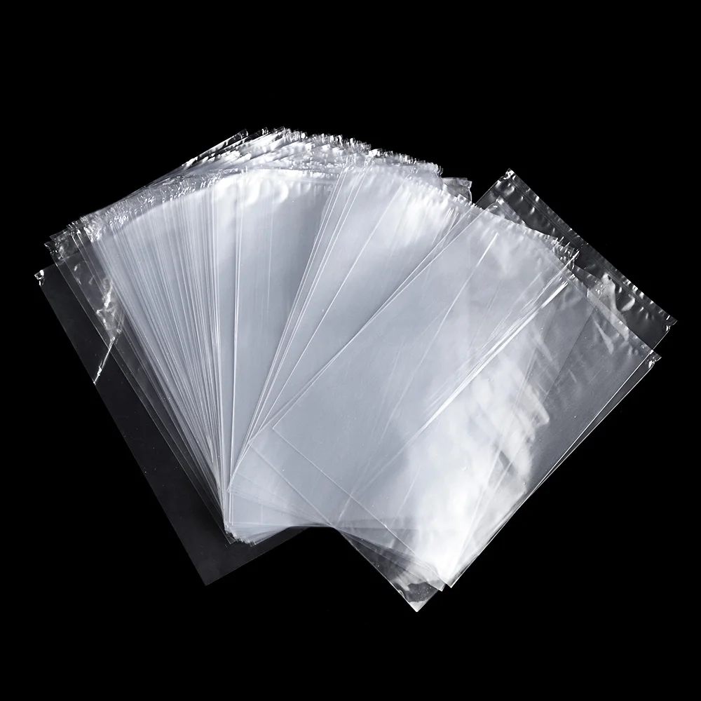 100PCS PVC Shrink Wrap Bags Plastic Film Shrink Wrapping Bags For Soaps Bottles Bath Bombs Packaging Gift Baskets
