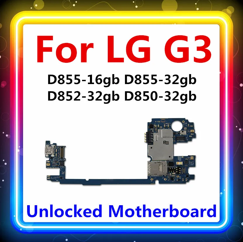 Оригинальная материнская плата для LG G3 D855 D850 D852 VS985 16 Гб/32 ГБ с чипами разблокирована заменена логическая плата G3 Система Android