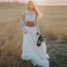Special Price NUOXIFANG Two-pieces Lace Wedding Dresses 2020 Long Sleeves Bride Dress Informal Romantic New-arrival Hot Sale Vestido De Noiva Special Price NUOXIFANG Two-pieces Lace Wedding Dresses 2020 Long Sleeves Bride Dress Informal Romantic New-arrival Hot Sale Vestido De Noiva