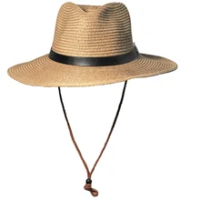 Мужская соломенная ковбойская шляпа, шляпа от солнца, складывающаяся в западном стиле с широкими изогнутыми полями, с регулируемым ремешком для подбородка, шляпа для лета на открытом воздухе-MX8