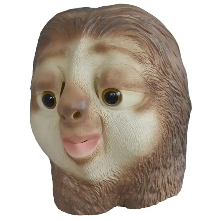 

Crazy Animal City Bradypod Mask Cartoon Latex Animal Headgear Cosplay Funny Mask Party Ball