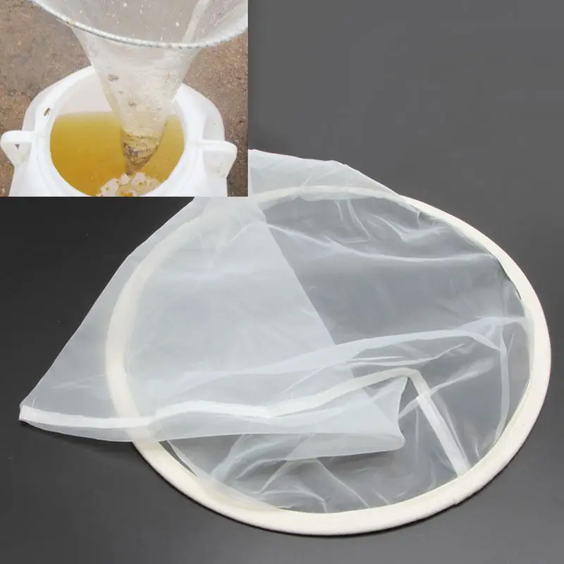 

1PCS Mesh Nylon Cone-shape Honey Strainer Filter Fiber Net Single Layer White Purifier Apiary Equipment Beekeeping Strainer
