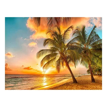 

Diamond Painting Kit for Adults Diamond Art Kit,Paint with Diamonds Embroidery Painting Cross Stitch-Beach Coconut Tree