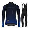 New Spring/Autumn Triathlon Men Long Sleeve Cycling Clothing Breathable Anti-UV Bicycle Jersey Set Wear Bib Pants Ropa Ciclismo