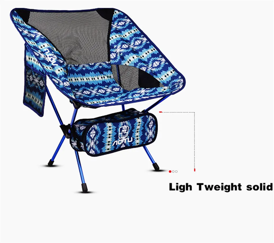 Outdoor Camping Portable Folding Camouflage Moon Chair Ultra Light Aluminum Alloy Outing Camping Fishing Back Chair Beach Chair