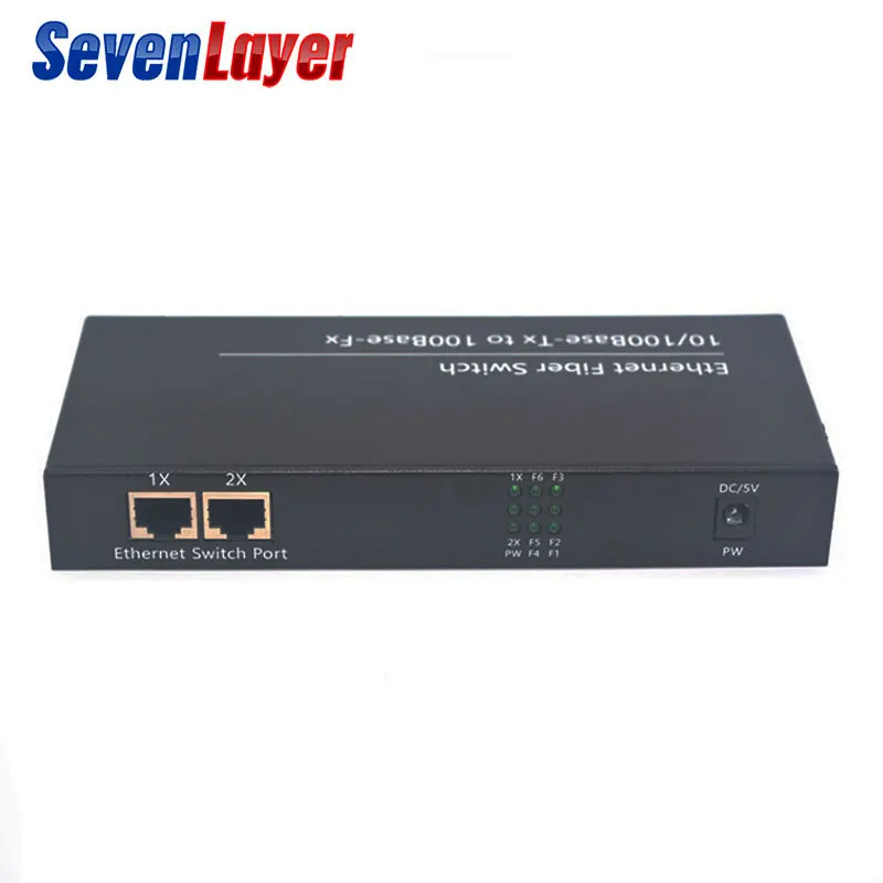 Быстрый Ethernet-коммутатор конвертер 20 км Ethernet волоконно-оптический медиа конвертер одиночный режим 2 RJ45 и 6 SC волокно Порты и разъёмы 10/100 м