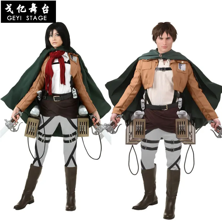Attack On Titan Jacket Shingeki No Kyojin Jacket Legion Cosplay Costume Jacket Coat Any Size High Quality Eren Mikasa Anime Costumes Aliexpress