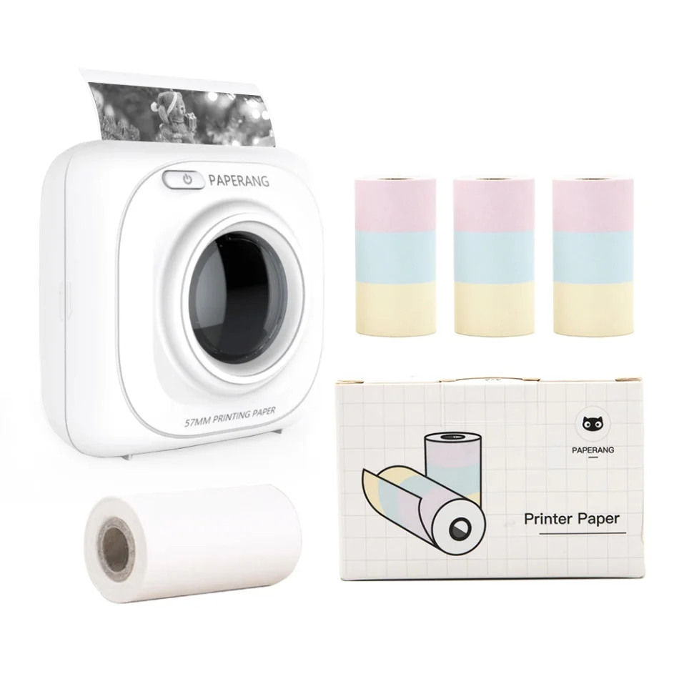 peripage printer Original Xiaomi PAPERANG P1 Pocket Mini Photo Printer 200dpi BT4.0 Phone Connection Wireless Portable Thermal Printer Clearly mini photo printer canon Printers