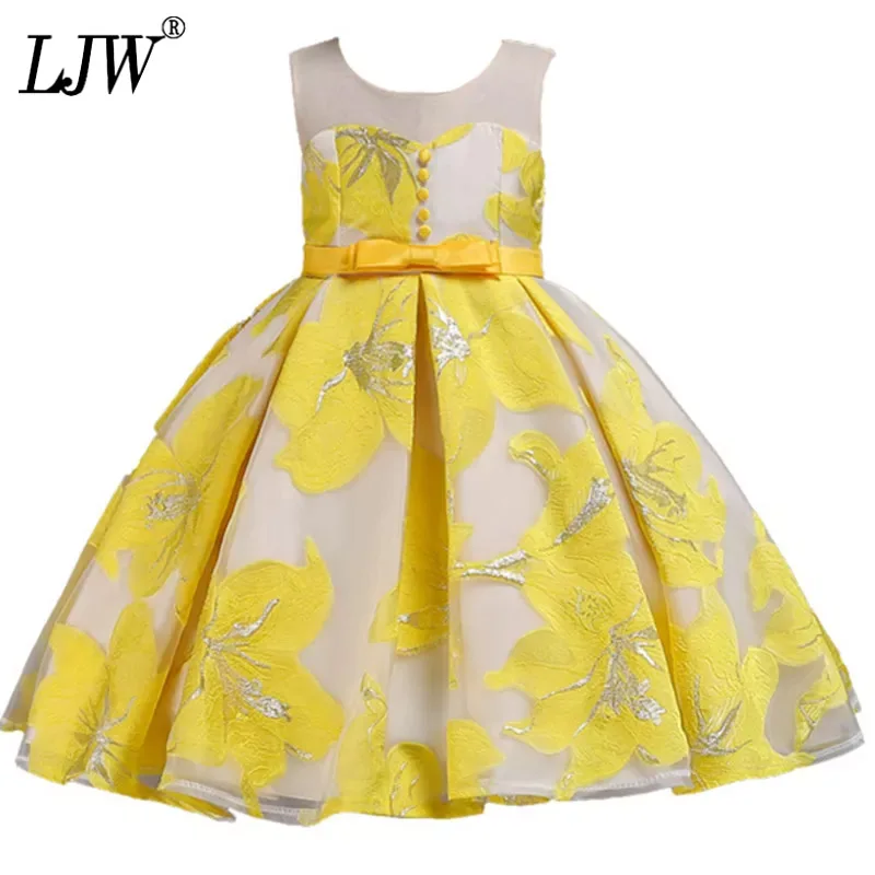 Подростка вечерние платье для девочек детская одежда девочки Платье с цветочным