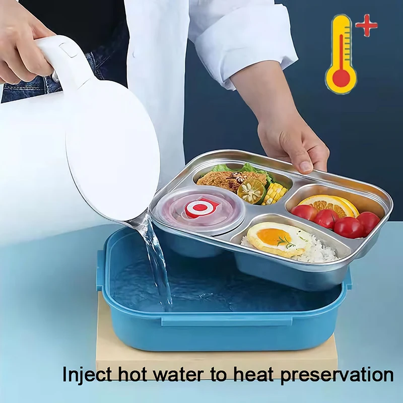 Cute Bento Lunch Box for Kids School Children Microwavable Stainless Steel Kindergarten Children's Bread Sandwich Food Box