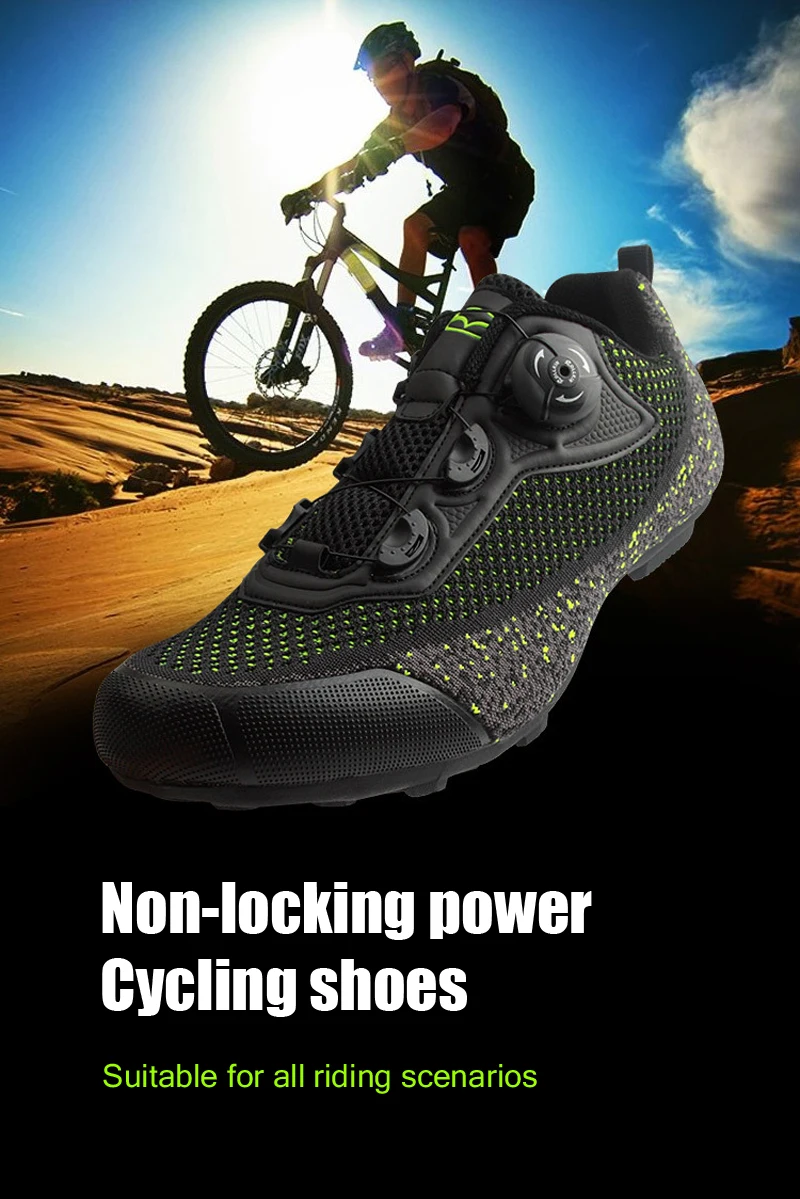 Tiebao Cycling Shoes New Non-lock MTB Road Bicycle Shoes Men Women Ventilation Suitable For Cycling Walking Rubber Outsole Shoes